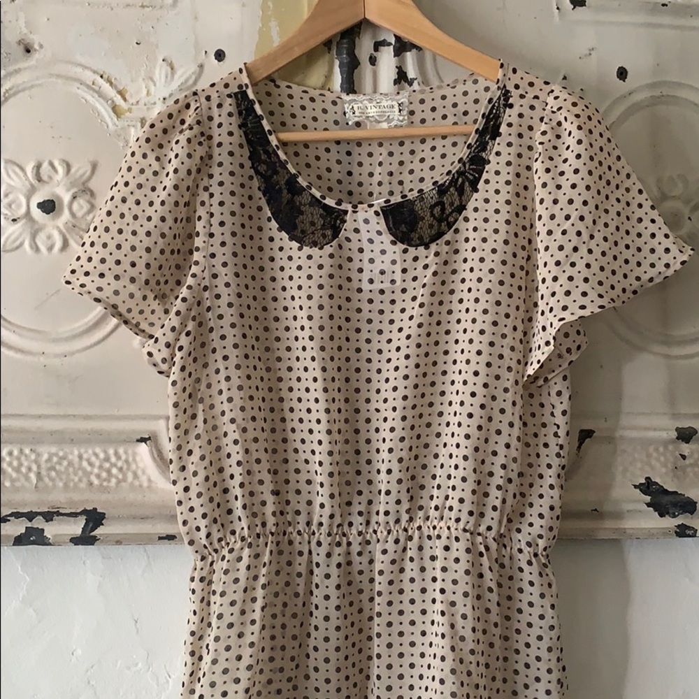 Sheer polka dot blouse, Anthropologie, NWT